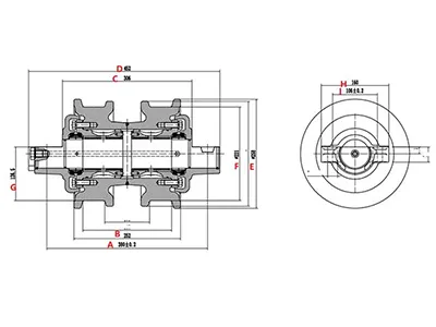 D85 Track roller