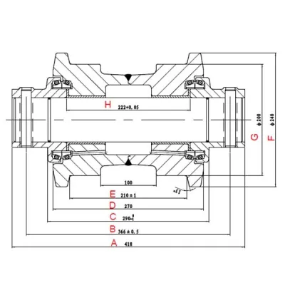 PC400 Track roller
