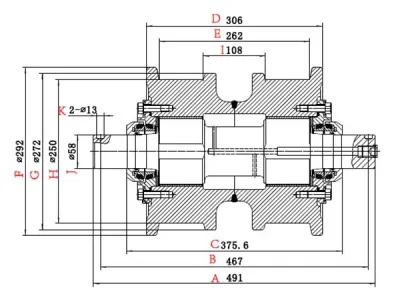 D9 Track roller