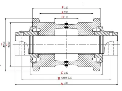 E350 Track roller