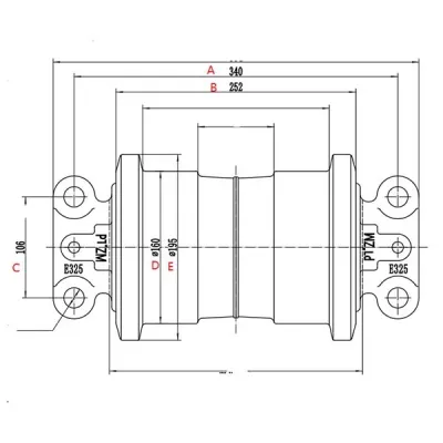 E325 Track roller