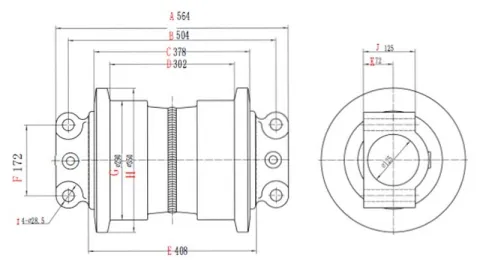 EX1200 Track roller