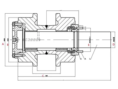 Carrier Roller for Komatsu D155 Bulldozer