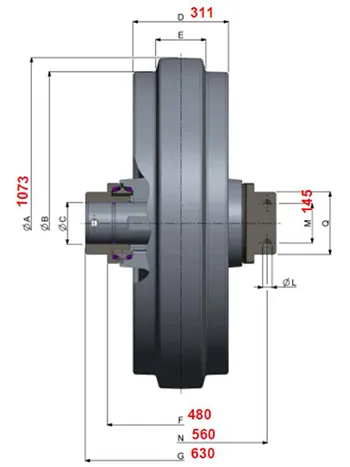 Idler for Komatsu PC2000 Excavator