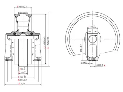 Idler for Komatsu PC300 Excavator