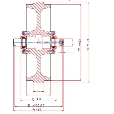Front Idler for Caterpillar D8 Bulldozer