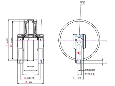 Idler for Caterpillar E325 Excavator