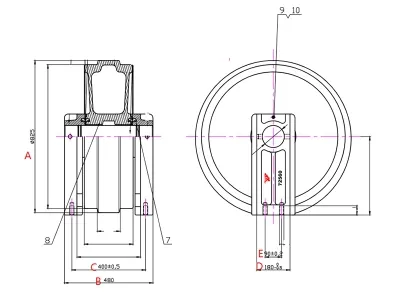 Idler for Volvo EC950 Excavator