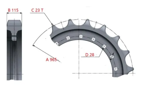 Sprocket for Hitachi E390 Excavator