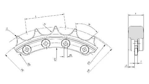 Sprocket Segment for Caterpillar D8N Bulldozer